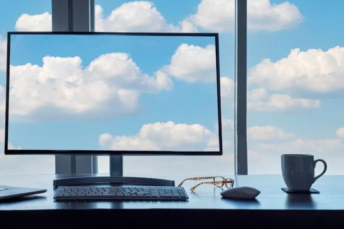 Clouds on a screen