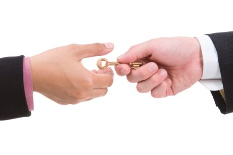 Handing over a golden key